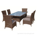 Design and prices cheap wicker furniture outdoor rattan dining table chairs